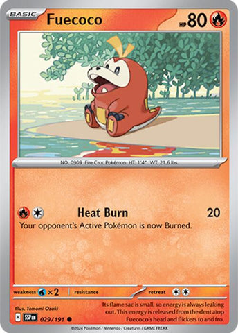 Fuecoco (029/191) [Scarlet & Violet: Surging Sparks] Reverse Holofoil