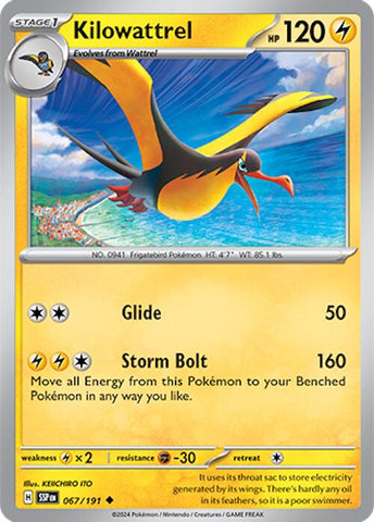 Kilowattrel (067/191) [Scarlet & Violet: Surging Sparks] Reverse Holofoil