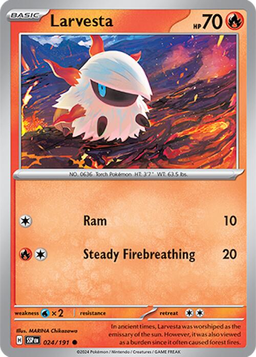 Larvesta (024/191) [Scarlet & Violet: Surging Sparks] Reverse Holofoil