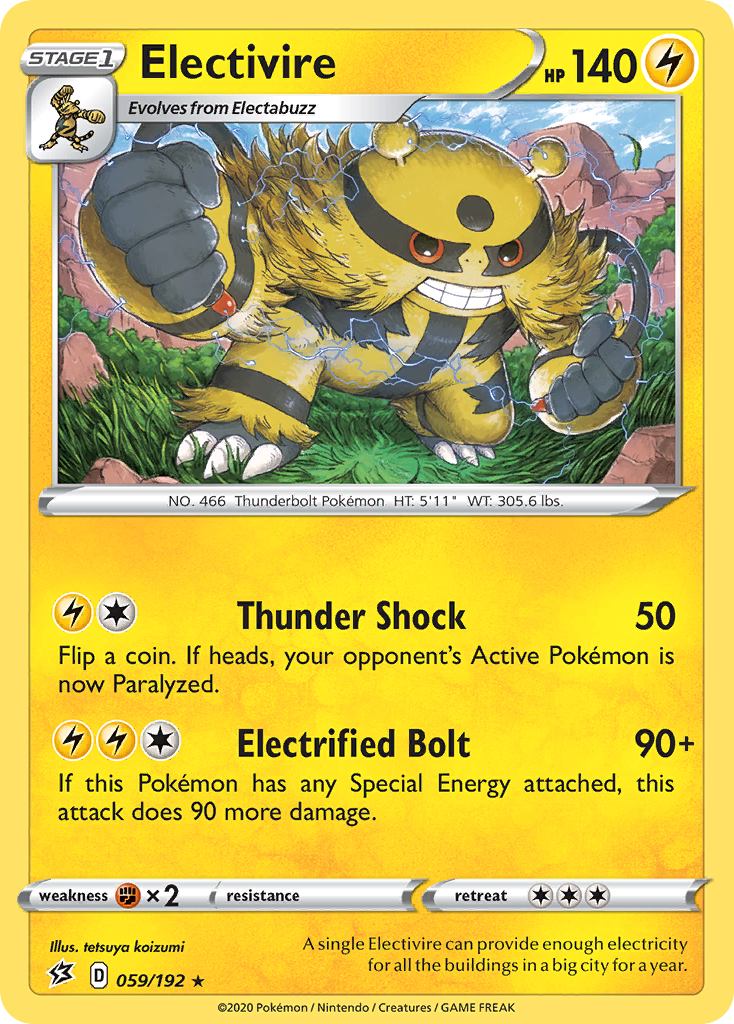 Electivire (059/192) [Sword & Shield: Rebel Clash] Reverse Holofoil