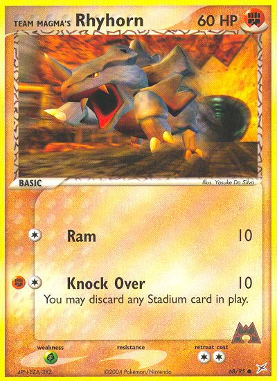 Team Magma's Rhyhorn (68/95) [EX: Team Magma vs Team Aqua] Reverse Holofoil