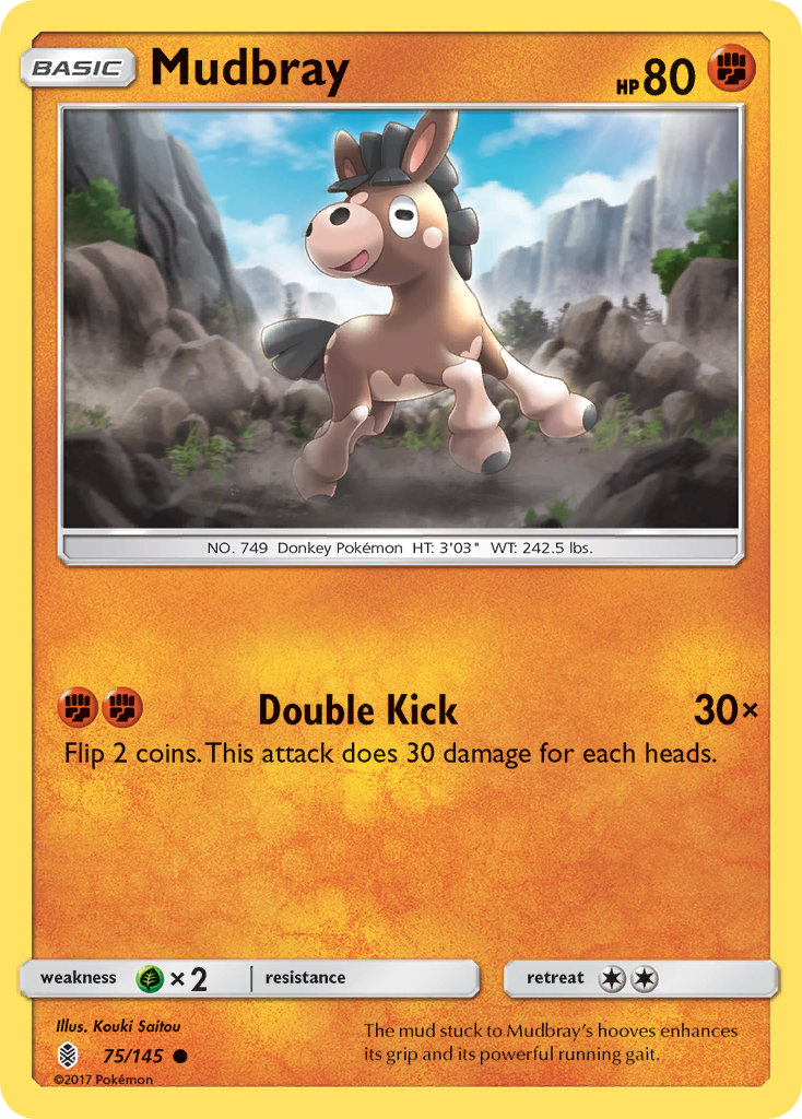 Mudbray (75/145) [Sun & Moon: Guardians Rising] Reverse Holofoil