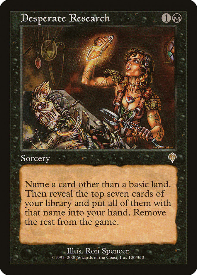 Desperate Research [Invasion] Foil