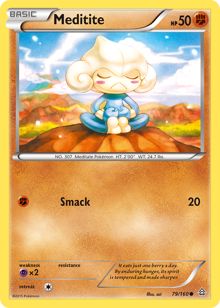 Meditite (79/160) [XY: Primal Clash] Reverse Holofoil