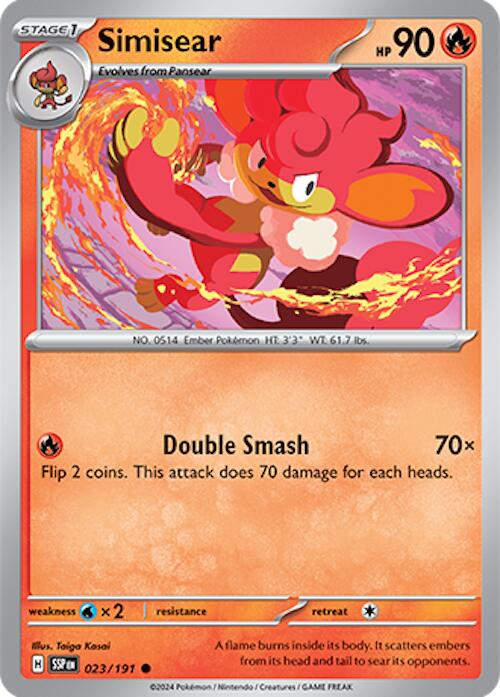 Simisear (023/191) [Scarlet & Violet: Surging Sparks] Reverse Holofoil
