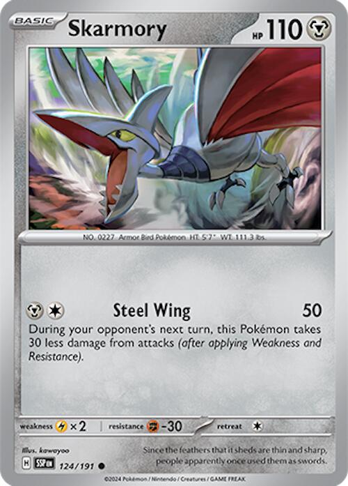 Skarmory (124/191) [Scarlet & Violet: Surging Sparks] Reverse Holofoil