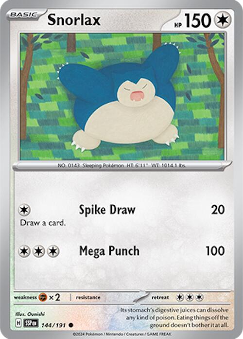 Snorlax (144/191) [Scarlet & Violet: Surging Sparks] Reverse Holofoil