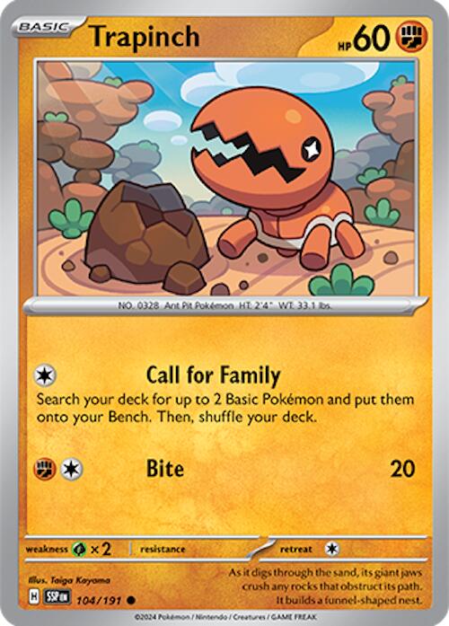 Trapinch (104/191) [Scarlet & Violet: Surging Sparks] Reverse Holofoil