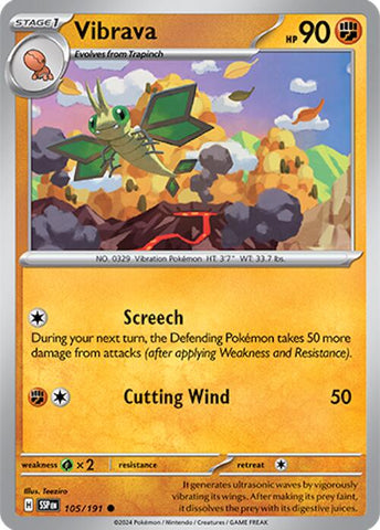 Vibrava (105/191) [Scarlet & Violet: Surging Sparks] Reverse Holofoil