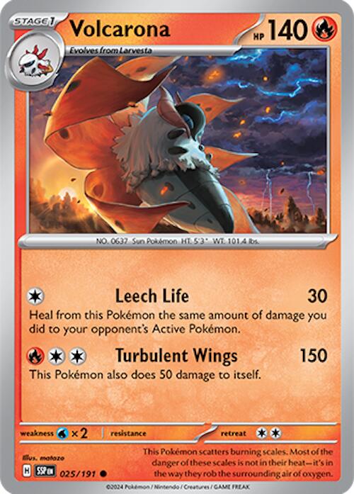 Volcarona (025/191) [Scarlet & Violet: Surging Sparks] Reverse Holofoil