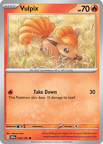 Vulpix (016/191) [Scarlet & Violet: Surging Sparks] Reverse Holofoil