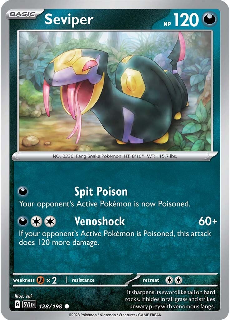 Seviper (128/198) [Scarlet & Violet: Base Set] Reverse Holofoil