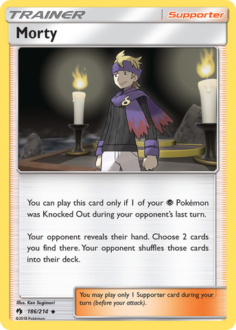 Morty (186/214) [Sun & Moon: Lost Thunder] Reverse Holofoil