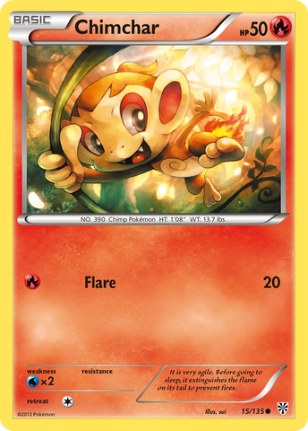 Chimchar (15/135) [Black & White: Plasma Storm] Reverse Holofoil