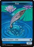 Faerie // Fish Doubled-Sided Token [Foundations Tokens] Foil