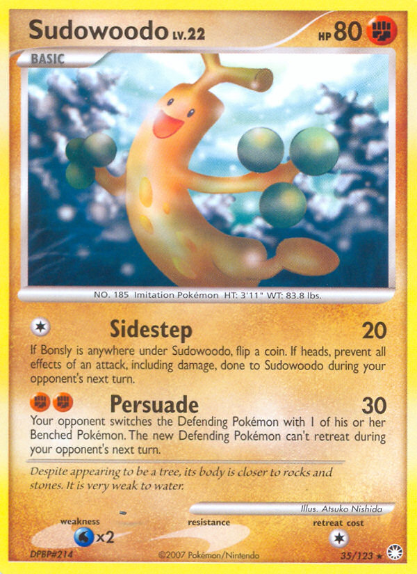 Sudowoodo (35/123) [Diamond & Pearl: Mysterious Treasures] Reverse Holofoil