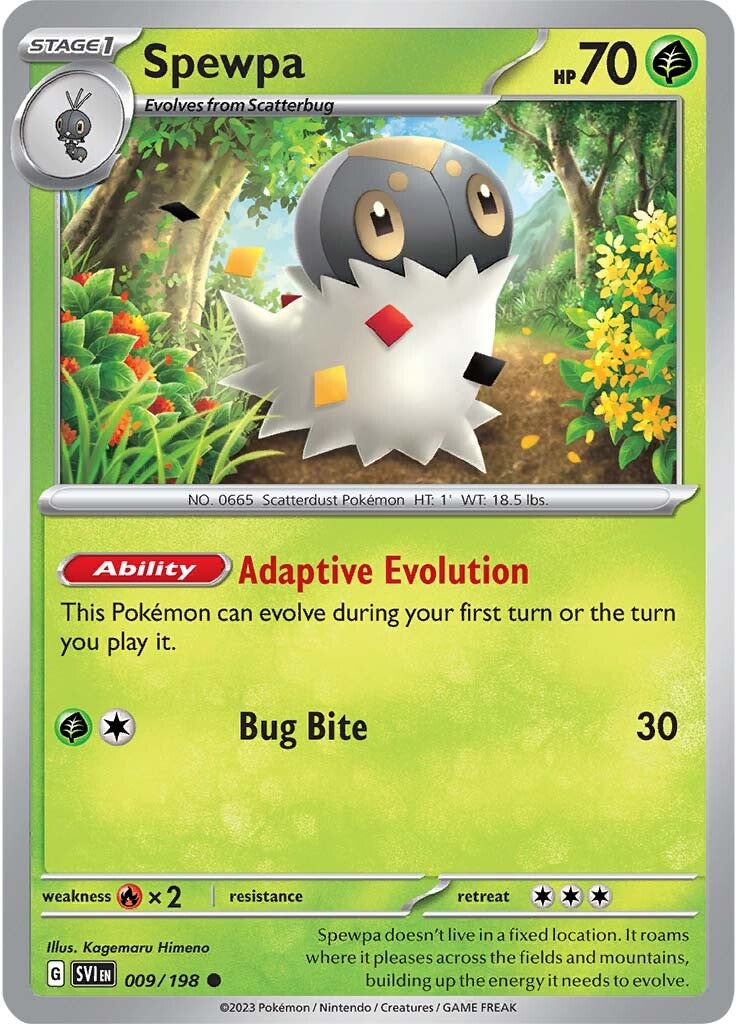 Spewpa (009/198) [Scarlet & Violet: Base Set] Reverse Holofoil
