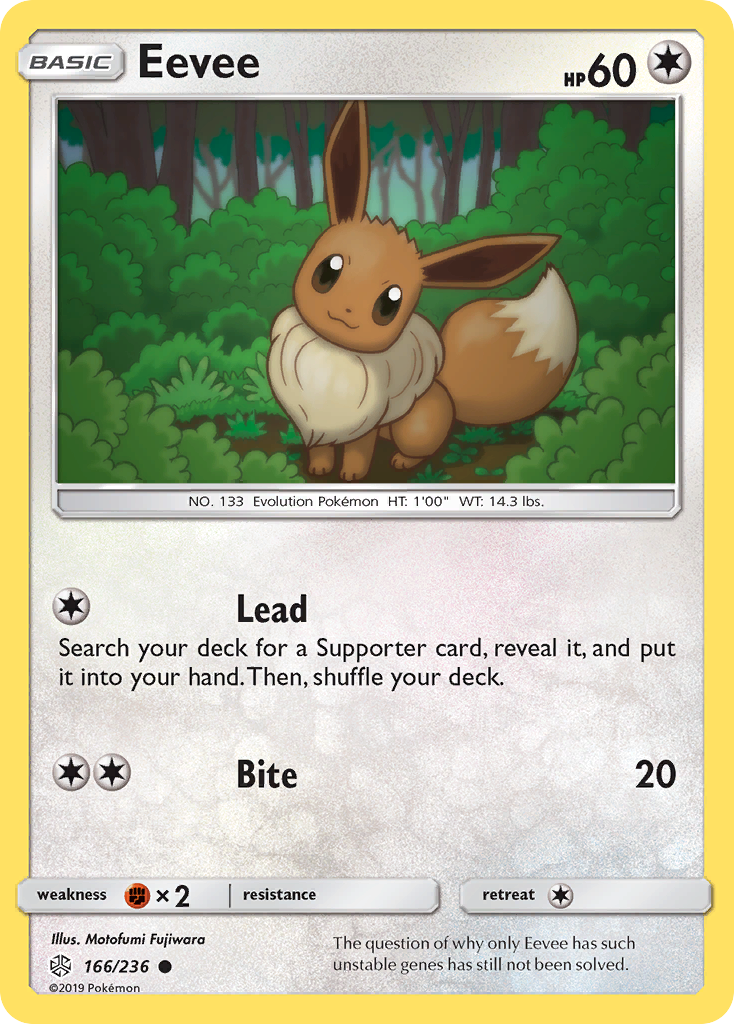 Eevee (166/236) [Sun & Moon: Cosmic Eclipse] Reverse Holofoil