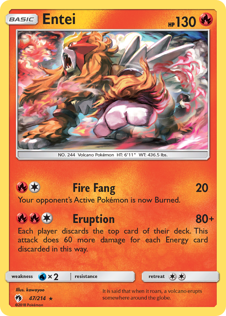 Entei (47/214) [Sun & Moon: Lost Thunder] Reverse Holofoil