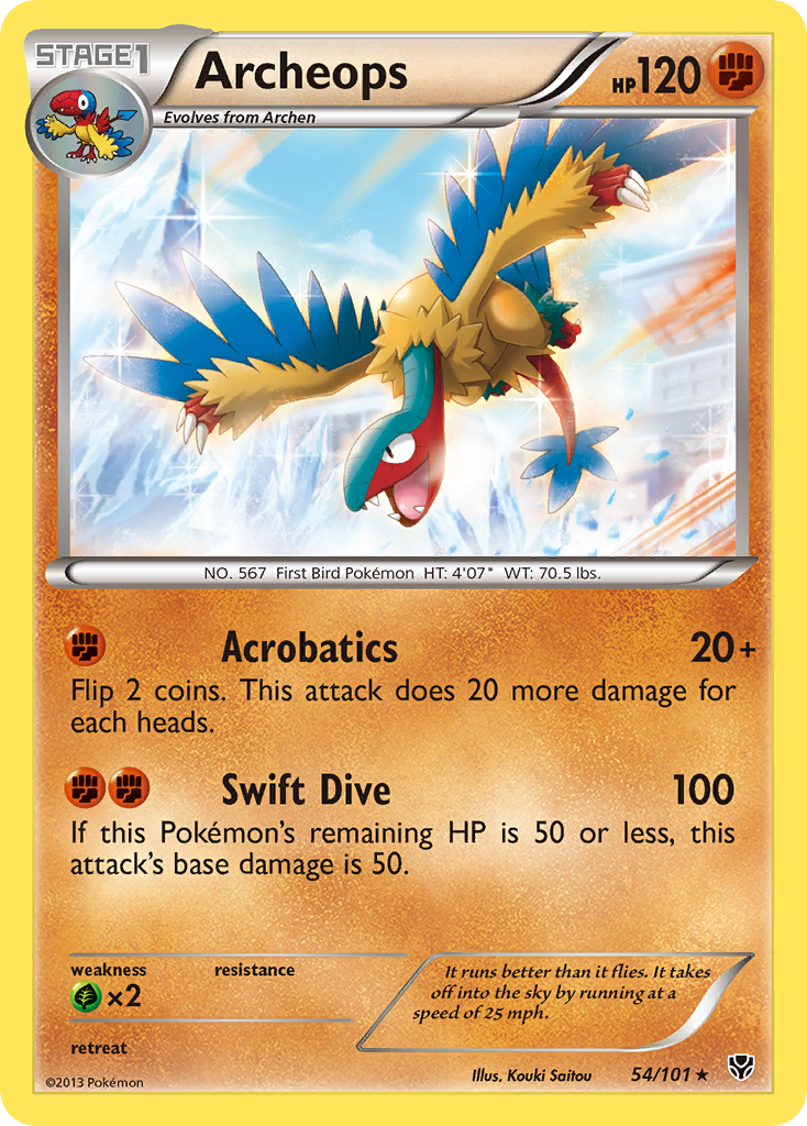 Archeops (54/101) [Black & White: Plasma Blast] Reverse Holofoil