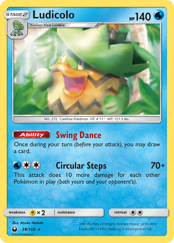 Ludicolo (38/168) [Sun & Moon: Celestial Storm] Reverse Holofoil