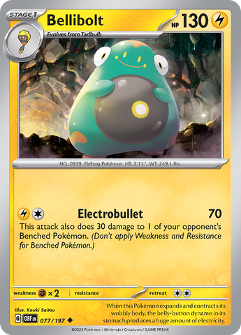 Bellibolt (077/197) [Scarlet & Violet: Obsidian Flames] Reverse Holofoil