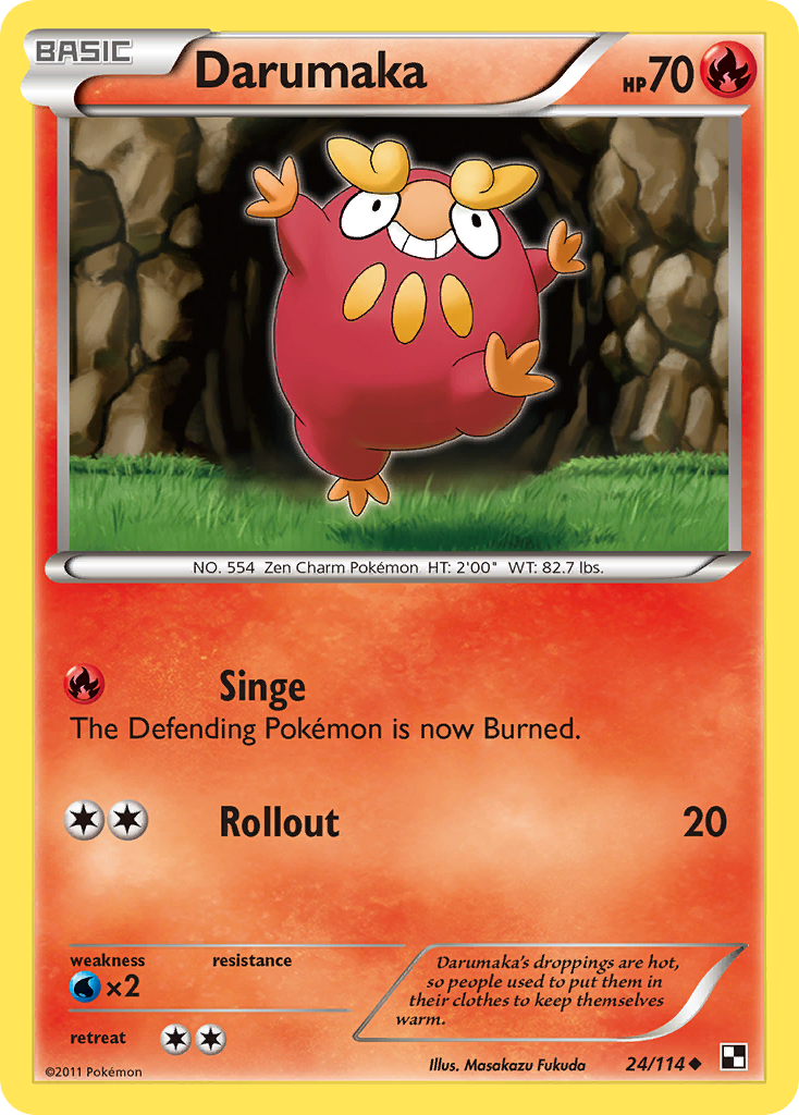 Darumaka (24/114) [Black & White: Base Set] Reverse Holofoil