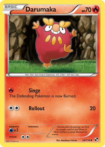 Darumaka (24/114) [Black & White: Base Set] Reverse Holofoil