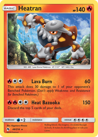 Heatran (48/214) [Sun & Moon: Lost Thunder] Reverse Holofoil