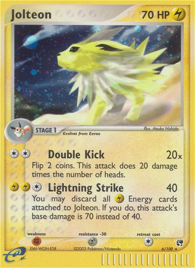 Jolteon (6/100) [EX: Sandstorm] Reverse Holofoil