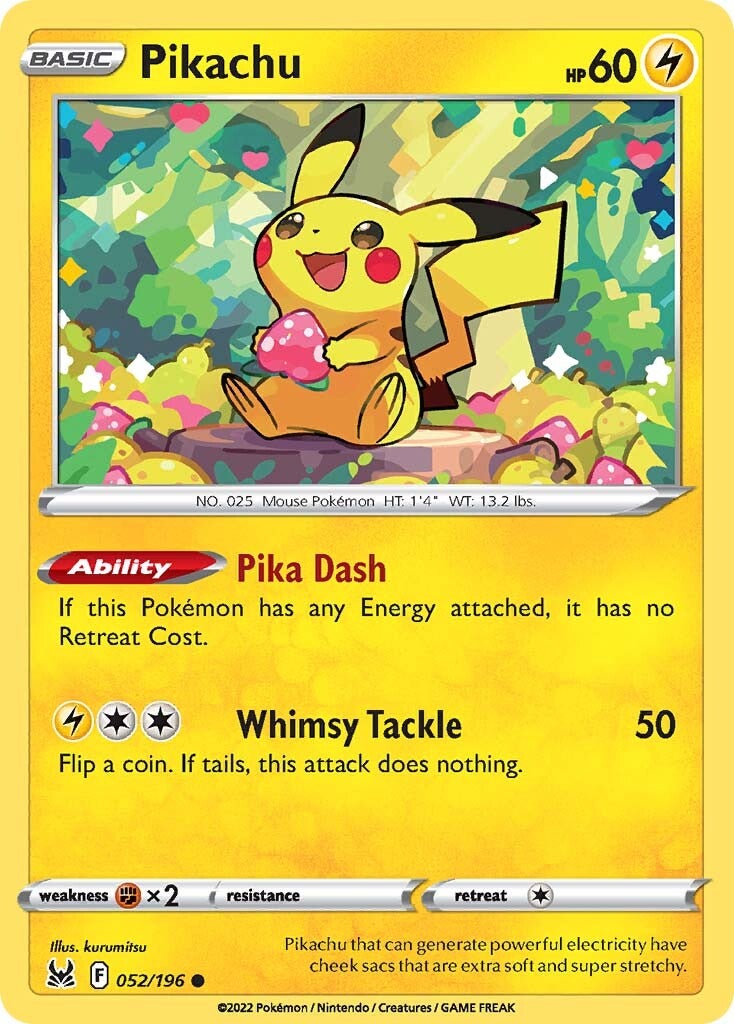 Pikachu (052/196) [Sword & Shield: Lost Origin] Reverse Holofoil