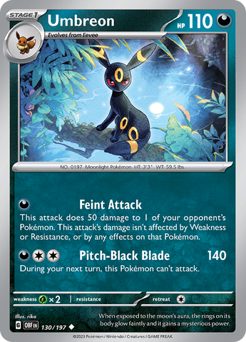 Umbreon (130/197) [Scarlet & Violet: Obsidian Flames] Reverse Holofoil