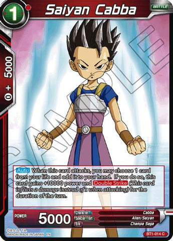 Saiyan Cabba (Reprint) (BT1-014) [Battle Evolution Booster] Parallel Foil