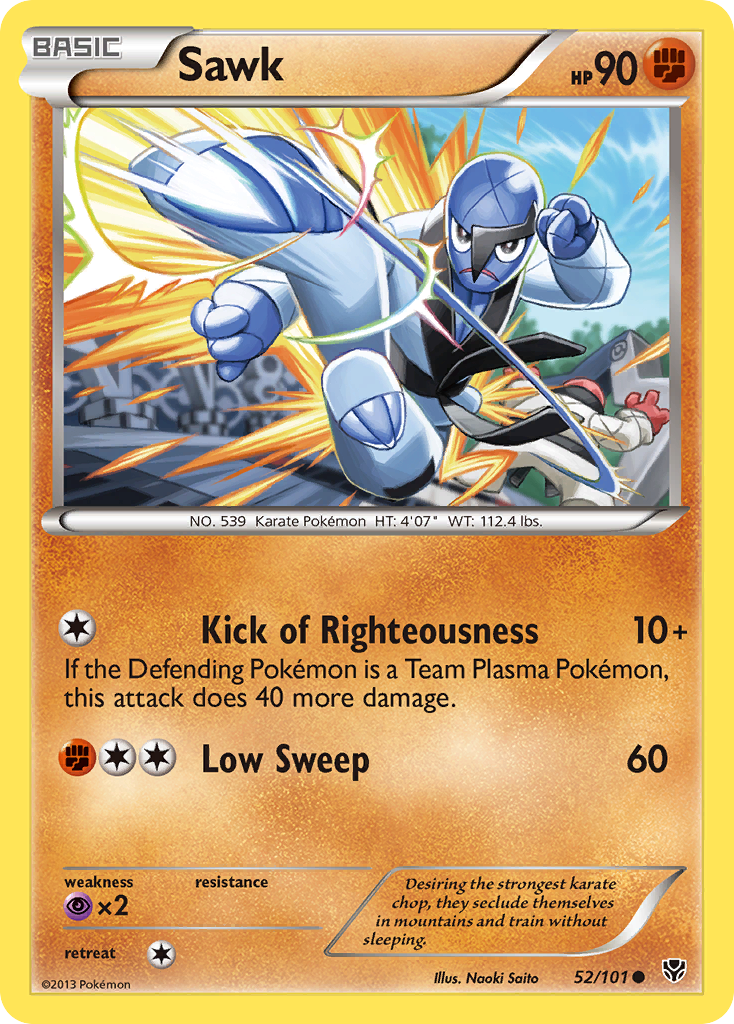 Sawk (52/101) [Black & White: Plasma Blast] Reverse Holofoil