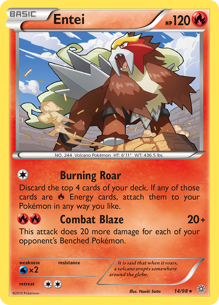 Entei (14/98) [XY: Ancient Origins] Reverse Holofoil