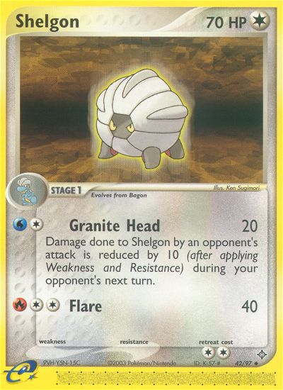 Shelgon (42/97) [EX: Dragon] Reverse Holofoil