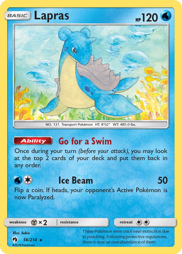 Lapras (56/214) [Sun & Moon: Lost Thunder] Reverse Holofoil