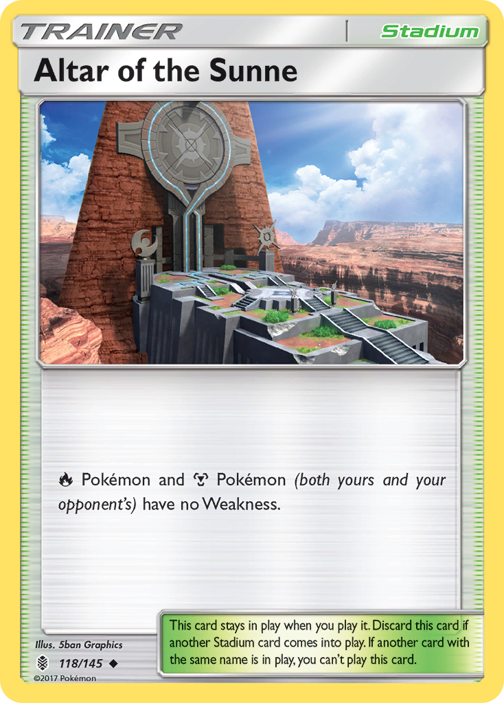 Altar of the Sunne (118/145) [Sun & Moon: Guardians Rising] Reverse Holofoil