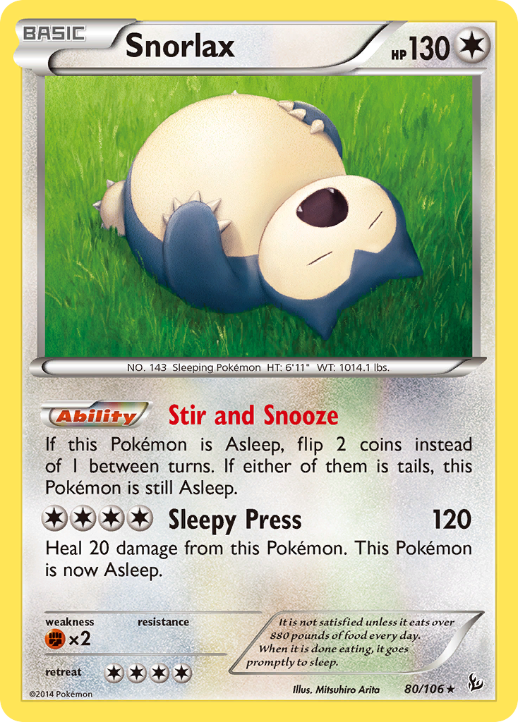 Snorlax (80/106) [XY: Flashfire] Reverse Holofoil