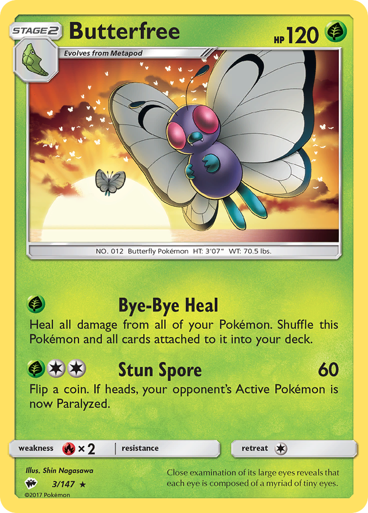 Butterfree (3/147) [Sun & Moon: Burning Shadows] Reverse Holofoil