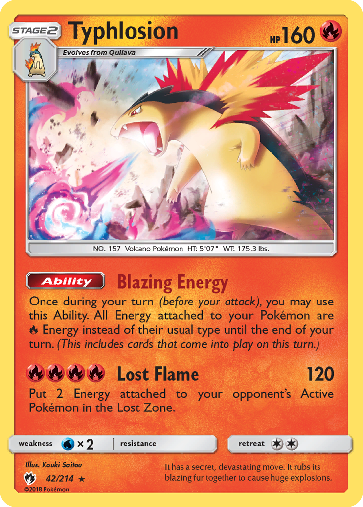 Typhlosion (42/214) [Sun & Moon: Lost Thunder] Reverse Holofoil