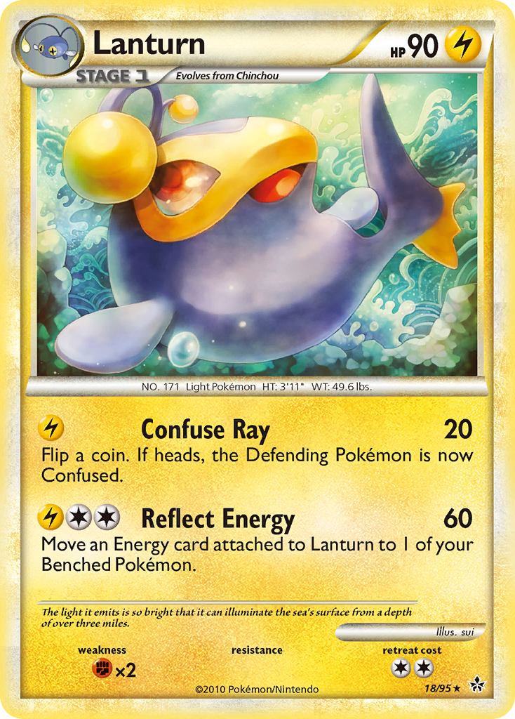 Lanturn (18/95) [HeartGold & SoulSilver: Unleashed] Reverse Holofoil