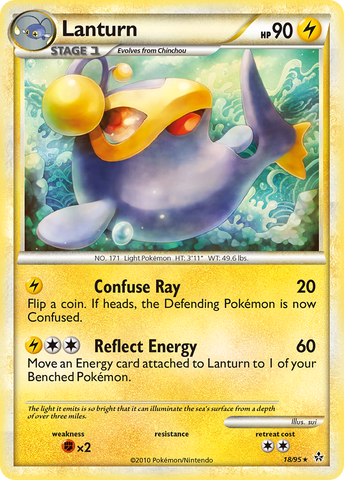 Lanturn (18/95) [HeartGold & SoulSilver: Unleashed] Reverse Holofoil