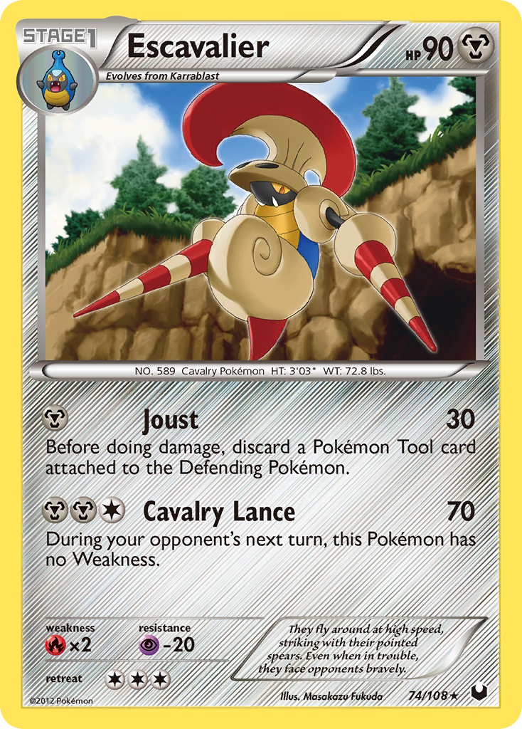 Escavalier (74/108) [Black & White: Dark Explorers] Reverse Holofoil