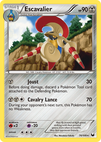 Escavalier (74/108) [Black & White: Dark Explorers] Reverse Holofoil