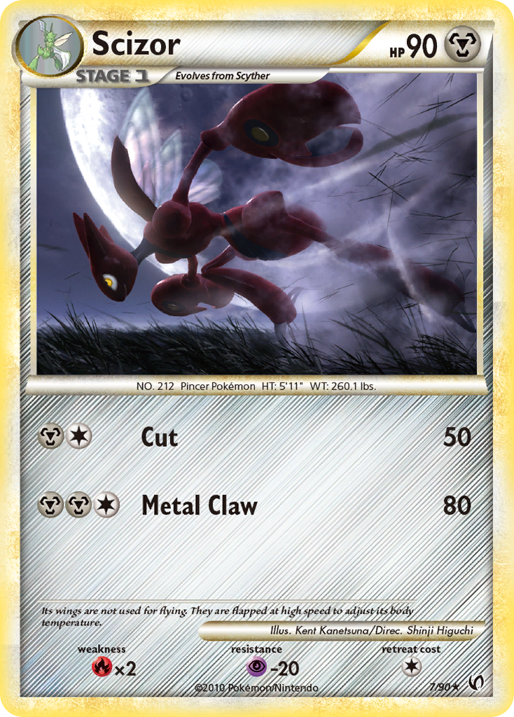 Scizor (7/90) [HeartGold & SoulSilver: Undaunted] Reverse Holofoil