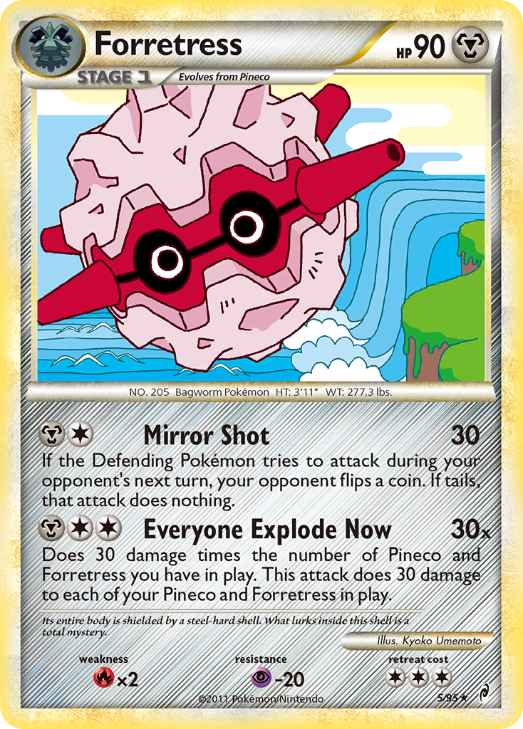 Forretress (5/95) [HeartGold & SoulSilver: Call of Legends] Reverse Holofoil