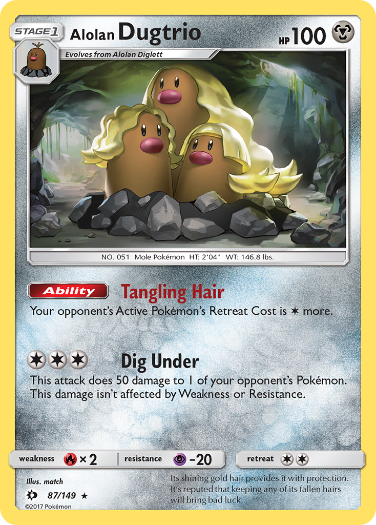 Alolan Dugtrio (87/149) [Sun & Moon: Base Set] Reverse Holofoil