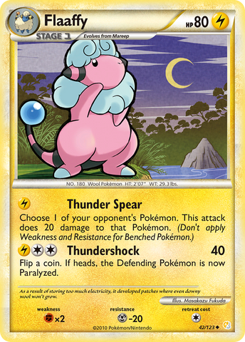 Flaaffy (42/123) [HeartGold & SoulSilver: Base Set] Reverse Holofoil