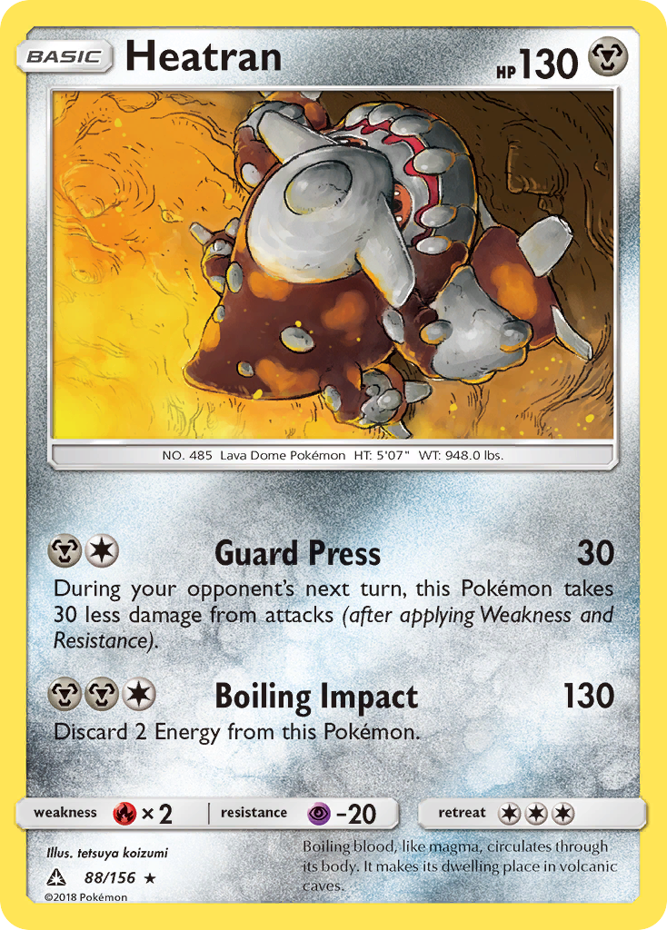 Heatran (88/156) [Sun & Moon: Ultra Prism] Reverse Holofoil